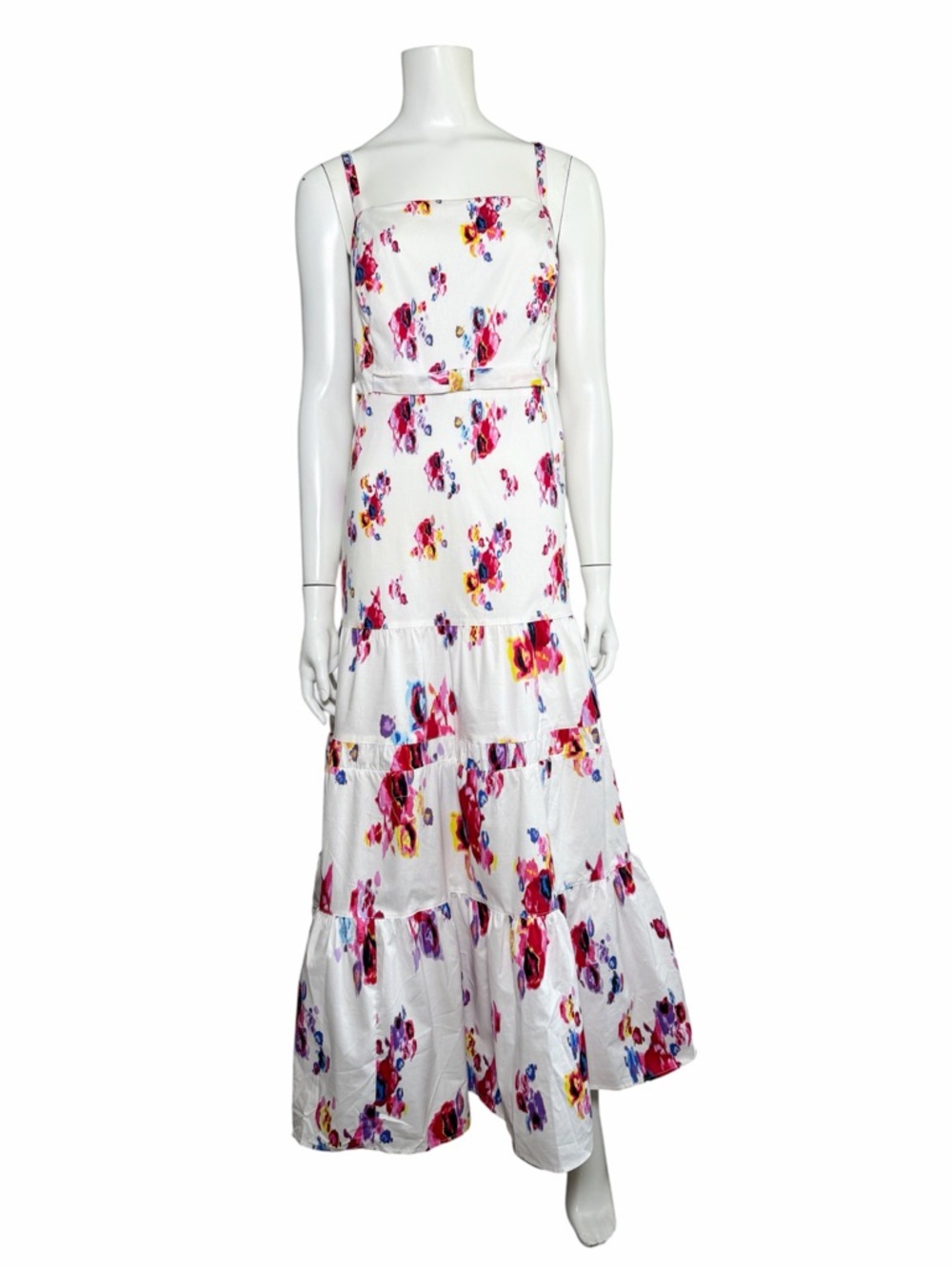 Prabal Gurung iMPOWER Floral Tiered Midi Dress NWT Fit & Flare Pockets Summer - Picture 2 of 8